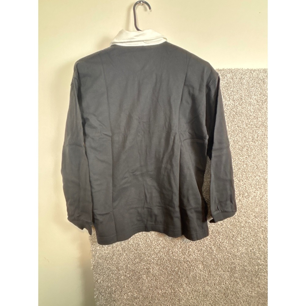 GAP Kids Boys Black Long Sleeve Rugby Shirt Graphic Boys Size Large (10) - Picture 6 of 7